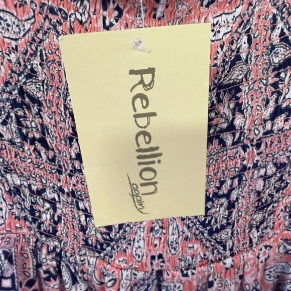 Rebellion Again Off the Shoulder Romper Pantsuit Jumpsuit NWT -‎ Size Large - Picture 8 of 9